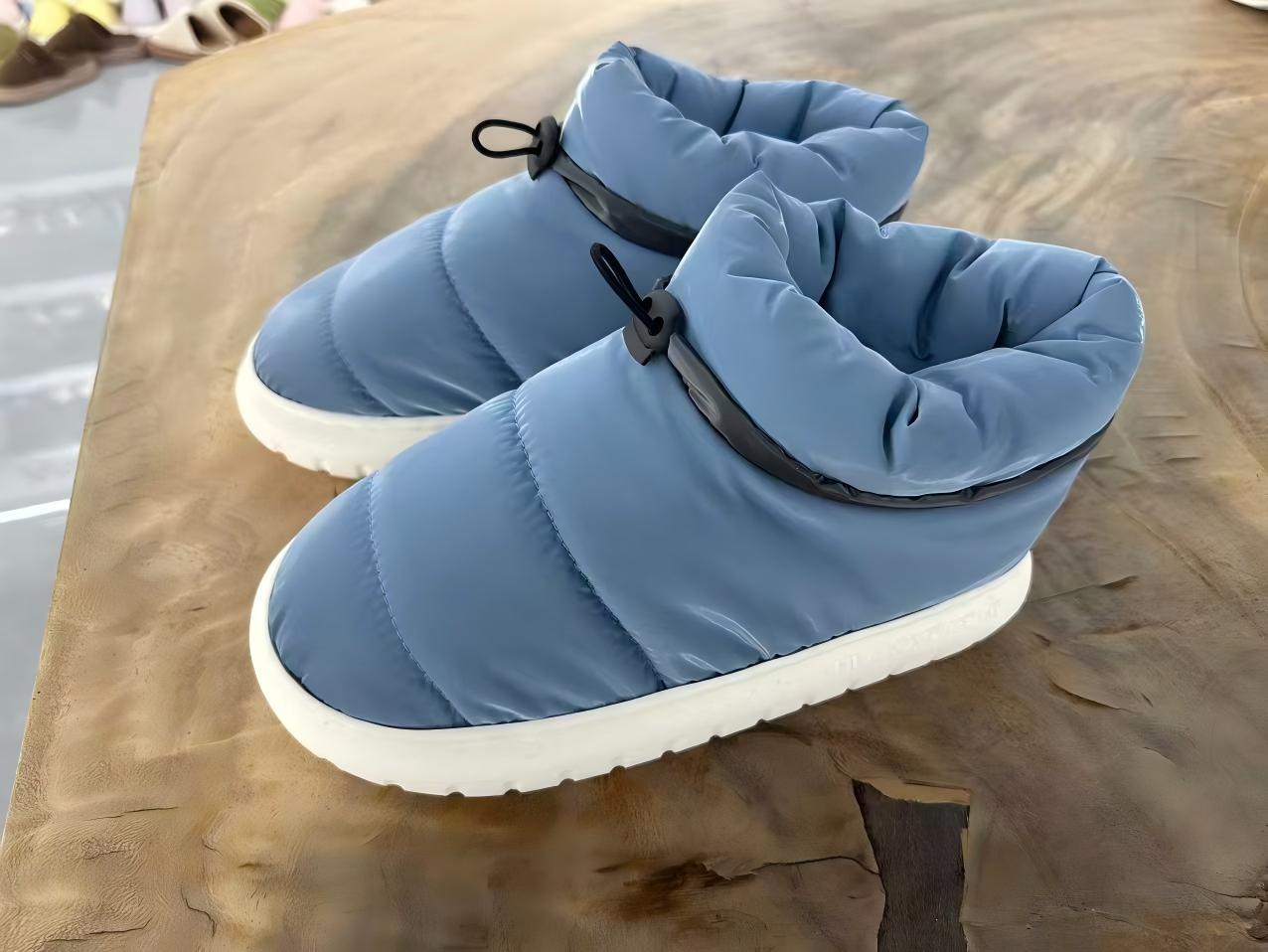 Untuvatäytteiset vedenpitävät liukumattomat puuvillatossut